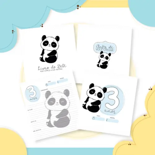 Arquivo Digital - Kit Maternidade - Panda Menino 02