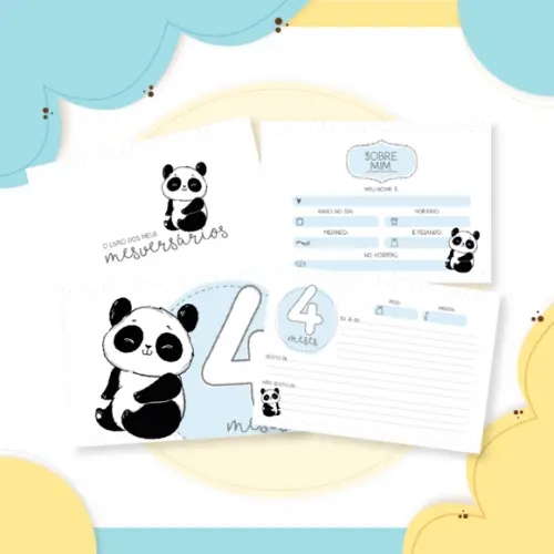 Arquivo Digital - Kit Maternidade - Panda Menino 02