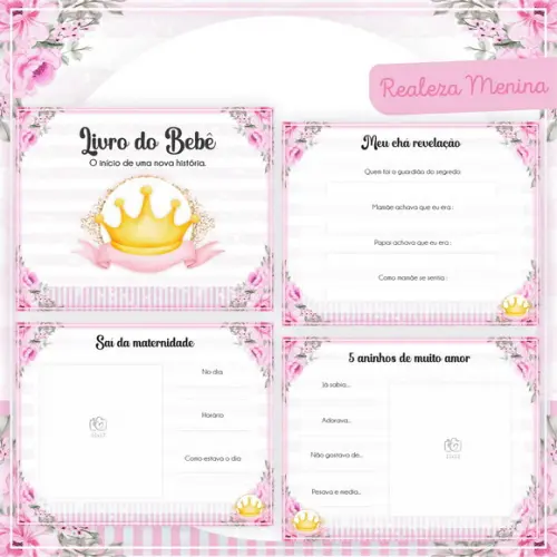 Arquivo Digital - Kit Maternidade - Realeza Menina