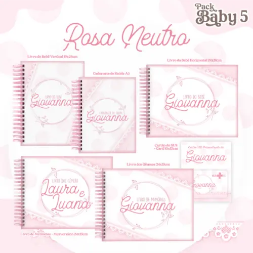 Arquivo Digital - Kit Maternidade - Rosa Neutro