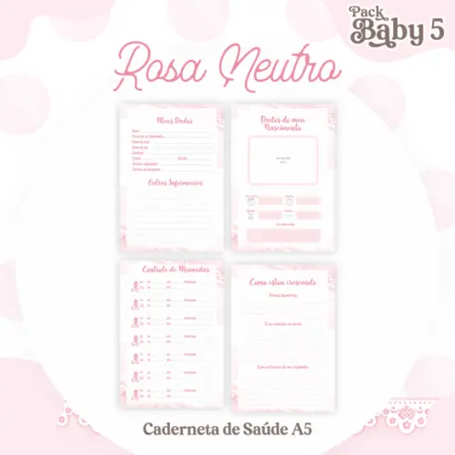Arquivo Digital - Kit Maternidade - Rosa Neutro