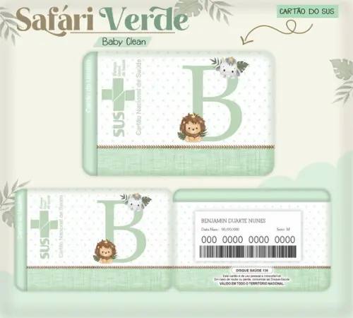Arquivo Digital - Kit Maternidade - Safari Verde Inicial