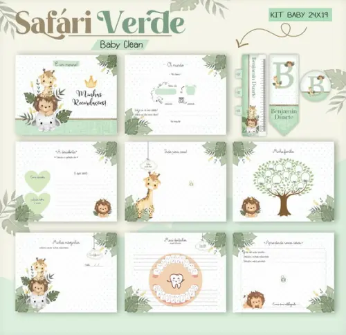 Arquivo Digital - Kit Maternidade - Safari Verde Inicial