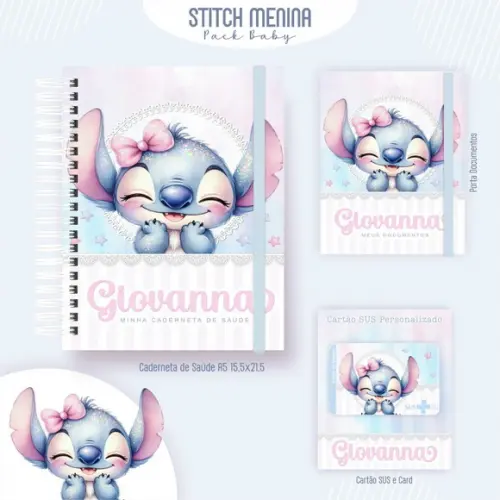 Arquivo Digital - Kit Maternidade - Stitch Menina