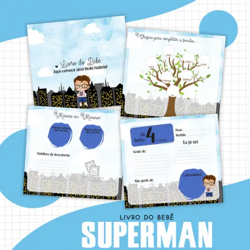 Arquivo Digital - Kit Maternidade - SuperMan