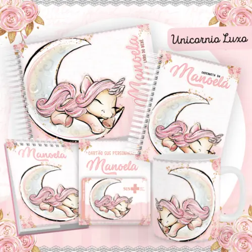 Arquivo Digital - Kit Maternidade - Unicornio Luxo