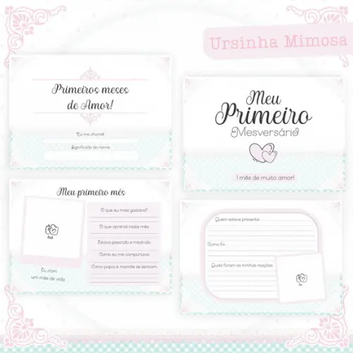 Arquivo Digital - Kit Maternidade - Ursinha Mimosa