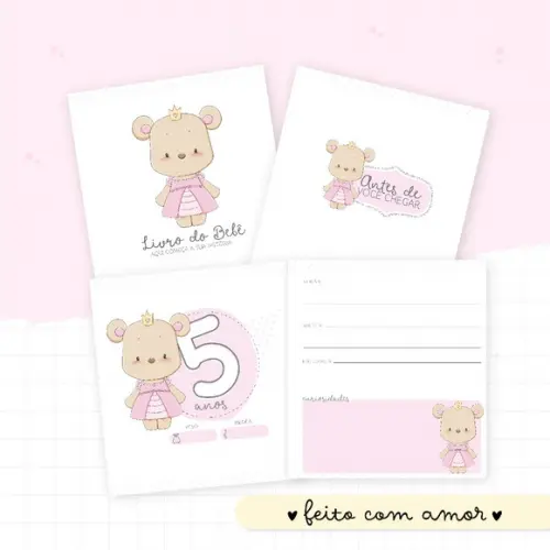 Arquivo Digital - Kit Maternidade - Ursinha Princesa 2.0