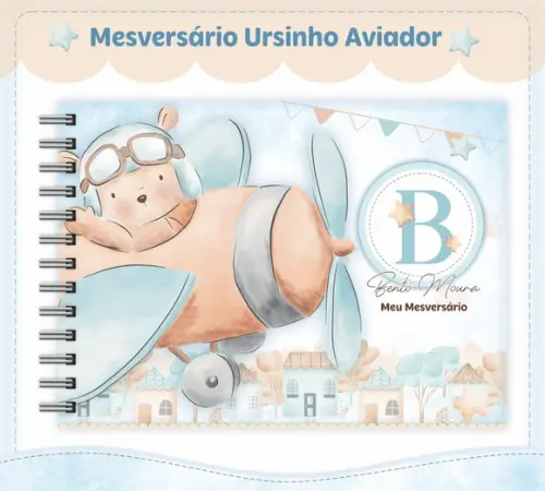 Arquivo Digital - Kit Maternidade - Ursinho Aviador