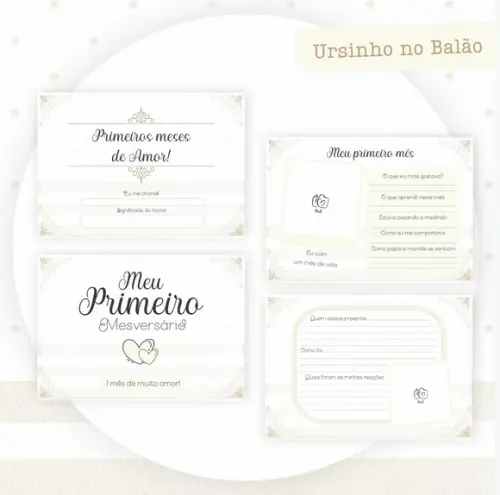 Arquivo Digital - Kit Maternidade - Ursinho no Balao