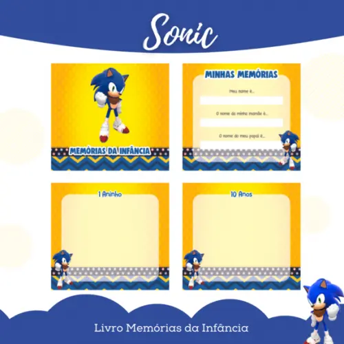 Arquivo Digital - Kit Maternidade Teen - Sonic