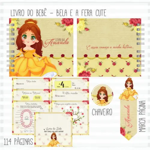 Arquivo Digital - Livro do Bebê - a Bela e a Fera Cute