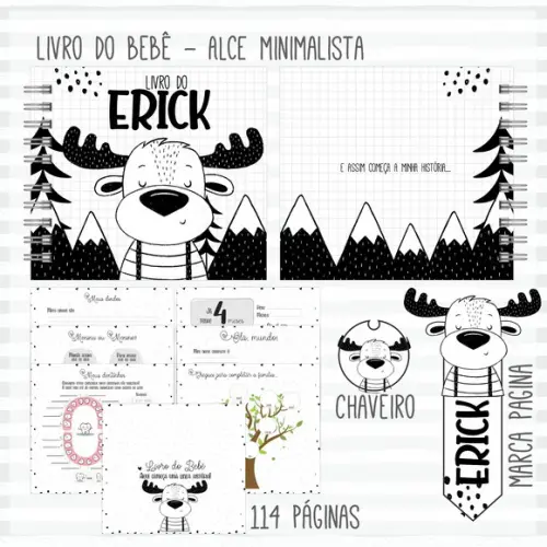 Arquivo Digital - Livro do Bebe - Alce Minimalista
