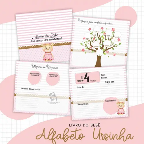 Arquivo Digital - Livro do Bebe - Alfabeto Ursinha