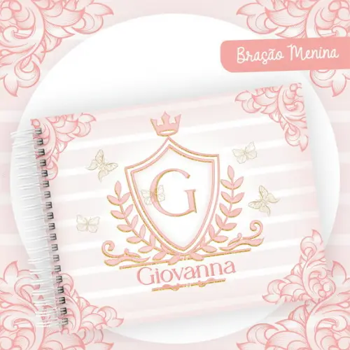 Arquivo Digital - Livro do Bebe - Alfabeto Brasão Menina