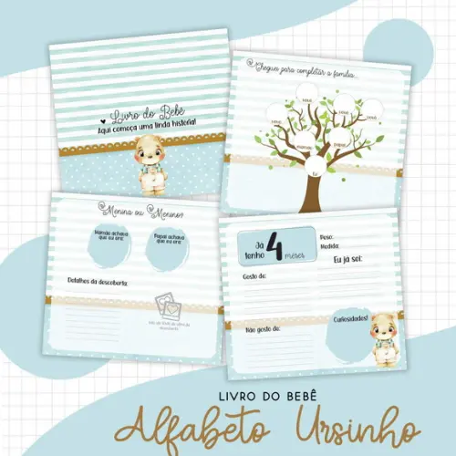 Arquivo Digital - Livro do Bebe - Alfabeto Ursinho