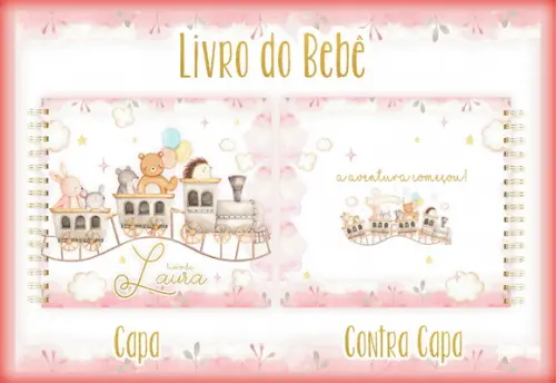 Arquivo Digital - Livro do Bebe - Animais Trenzinho Menina