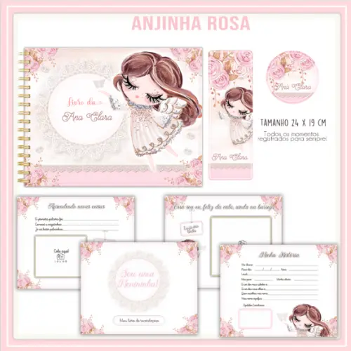 Arquivo Digital - Livro do Bebê - Anjinho Rosa