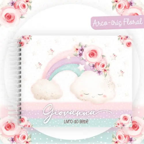Arquivo Digital - Livro do Bebê - Arco Iris Floral