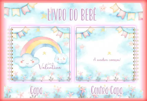 Arquivo Digital - Livro do Bebê - Arco Iris Aquarela