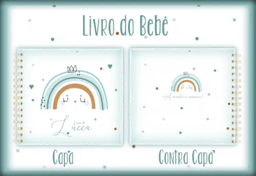 Arquivo Digital - Livro do Bebe - Arco Iris Minimalista Boy
