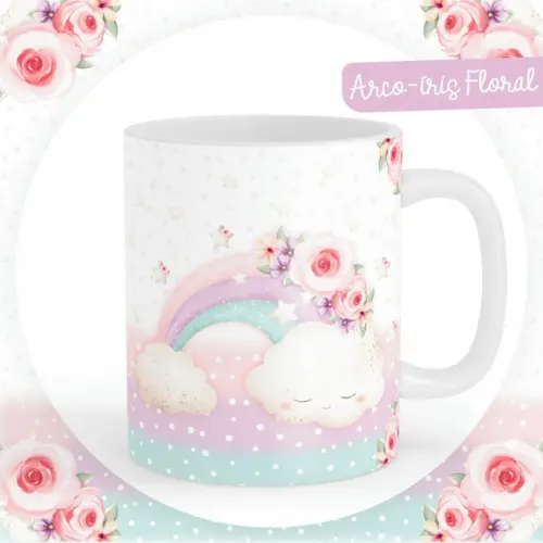 Arquivo Digital - Livro do Bebê - Arco Iris Floral