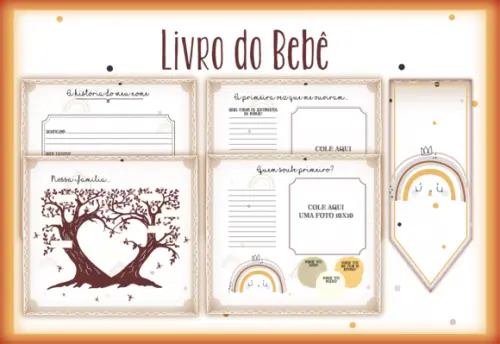 Arquivo Digital - Livro do Bebe - Arco Iris Minimalista Girl