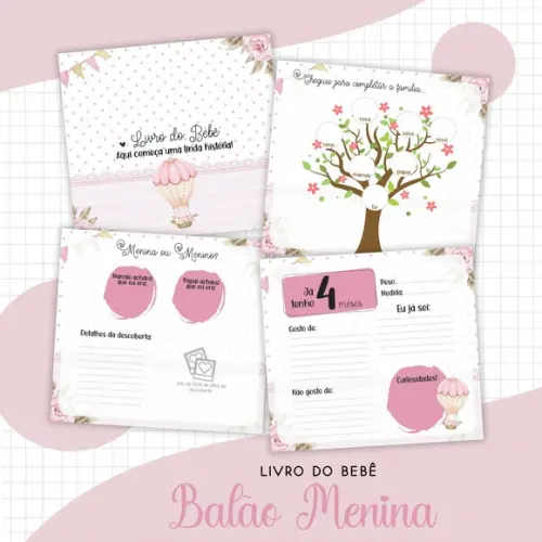 Arquivo Digital - Livro do Bebê - Balão Menina 03