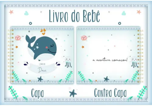 Arquivo Digital - Livro do Bebê - Baleia Minimalista