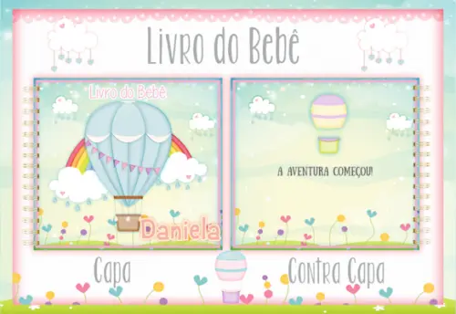 Arquivo Digital - Livro do Bebe - Balões Menina