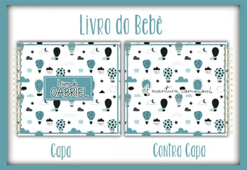 Arquivo Digital - Livro do Bebê - Balões Minimalista