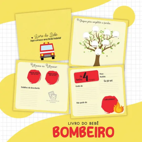 Arquivo Digital - Livro do Bebê - Bombeiro