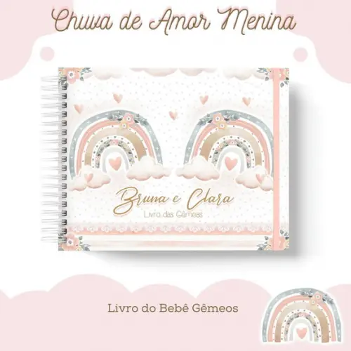 Arquivo Digital - Livro do Bebê - Chuva de Amor Gemeas