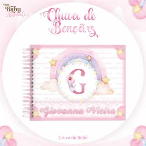 Arquivo Digital - Livro do Bebê - Chuva de Amor Menina Alfab