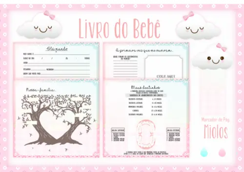 Arquivo Digital - Livro do Bebe - Chuva de Amor Menina