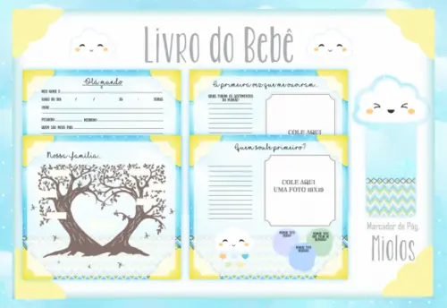 Arquivo Digital - Livro do Bebê - Chuva de Amor Menino