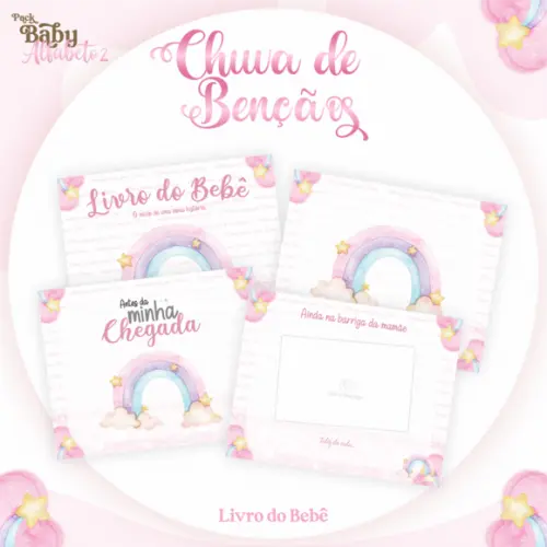 Arquivo Digital - Livro do Bebê - Chuva de Amor Menina Alfab