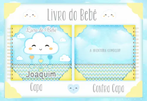Arquivo Digital - Livro do Bebê - Chuva de Amor Menino