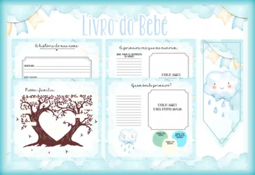 Arquivo Digital - Livro do Bebe - Chuva de Amor Menino 02