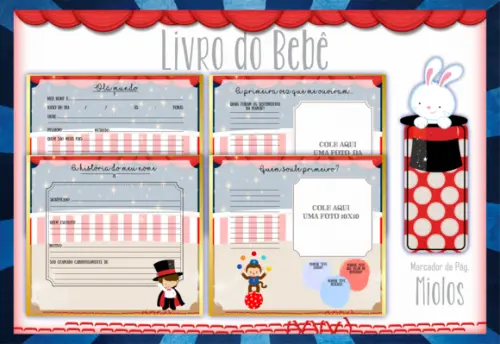 Arquivo Digital - Livro do Bebe - Circo Azul