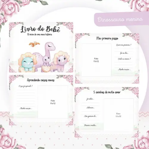 Arquivo Digital - Livro do Bebe - Dino Menina 02