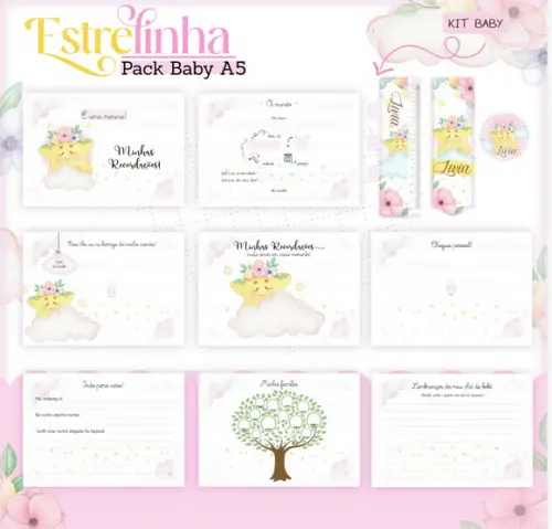 Arquivo Digital - Livro do Bebe - Estrelinha Menina