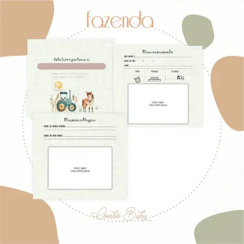 Arquivo Digital - Livro do Bebê - Fazenda (2 Tamanhos)