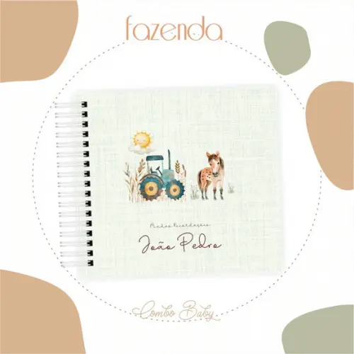 Arquivo Digital - Livro do Bebê - Fazenda (2 Tamanhos)