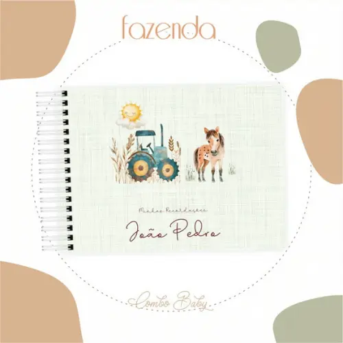 Arquivo Digital - Livro do Bebê - Fazenda (2 Tamanhos)