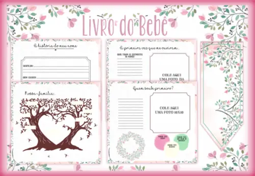 Arquivo Digital - Livro do Bebê - Floral 02