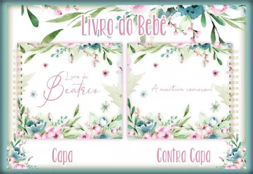 Arquivo Digital - Livro do Bebe - Floral Color