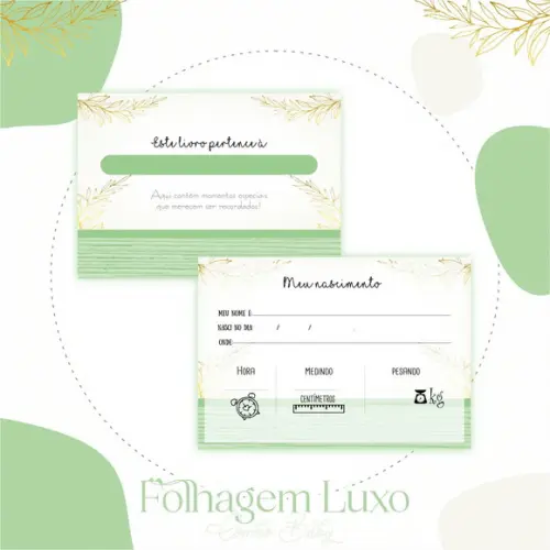 Arquivo Digital - Livro do Bebê - Folhagem Luxo