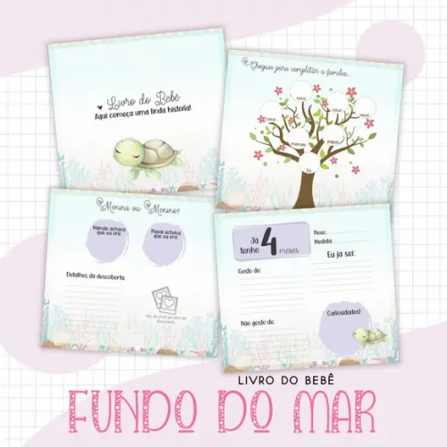 Arquivo Digital - Livro do Bebe - Fundo do Mar Menina
