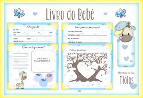 Arquivo Digital - Livro do Bebe - Girafinha
